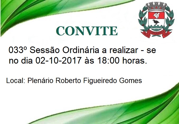 033ª Sessão Ordinária da Câmara Municipal de Ecoporanga-ES